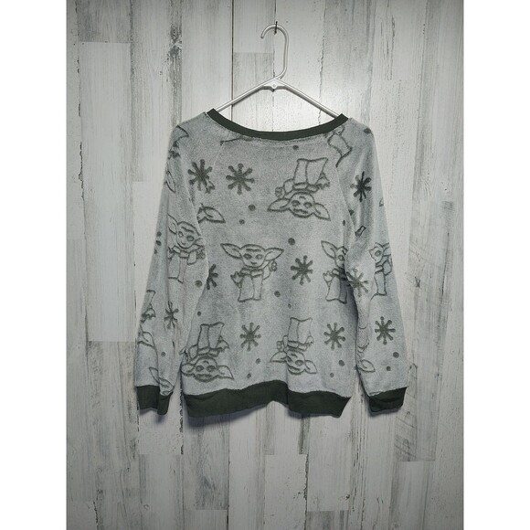 Star Wars Grogu Women's Jogger Style 2 Piece Fleece Pajama Lounge Set Medium - Picture 3 of 7